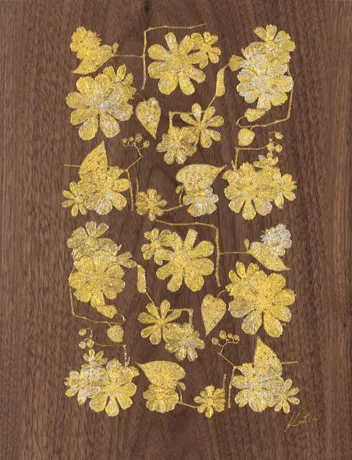 縁付金箔+プラチナ箔+ダイヤモンド粉